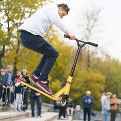 HOMCOM Stunt Scooter Kick Scooter для трюков, с резиновыми ручками и тормозом на заднем колесе, рулевое управление 360°, золото, 65x48.5x83 см, от 14 лет цена и информация | Самокаты | kaup24.ee