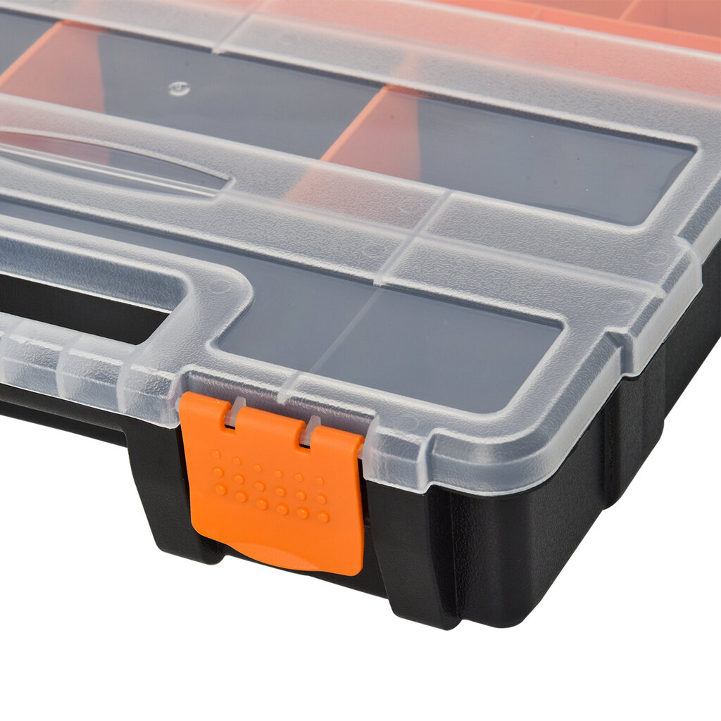 DURHAND tööriistade hoiukast 4PCS, multifunktsionaalne, sorteerimiskast, väikeosade hoidik, plastik, oranž+must, 28.7x22.5x5.5, 28.7x22.5x5.5 hind ja info | Tööriistakastid, tööriistahoidjad | kaup24.ee