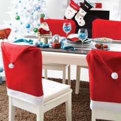 Шапка Деда Мороза для спинки стула, 1 шт. цена и информация | Декорации | kaup24.ee