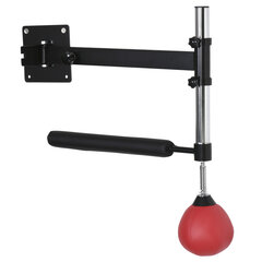 Боксерская рама HOMCOM Spinning Bar Boxing Wall Mount Foldable with Reflex Bar Height-adjustable 360° Swing for Adults, Red цена и информация | Боевые искусства | kaup24.ee