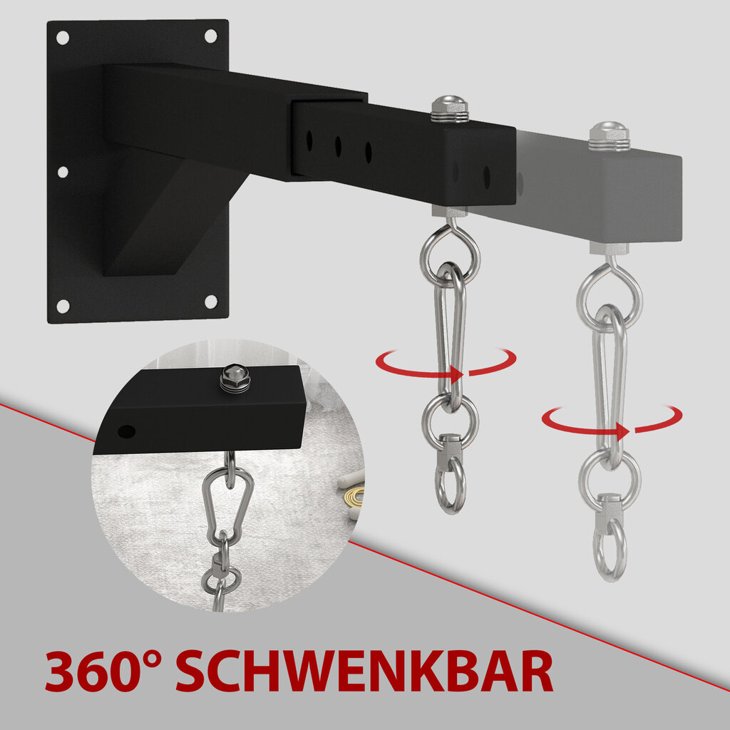 SPORTNOW Punching bag seinakinnitus Punching bag stand Reguleeritav punching bag hoidja punching bag, liivakott, teras, must | Aosom цена и информация | Poksivarustus | kaup24.ee