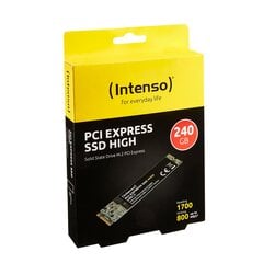 Intenso SSD PCI Express 240 ГБ цена и информация | Внутренние жёсткие диски (HDD, SSD, Hybrid) | kaup24.ee