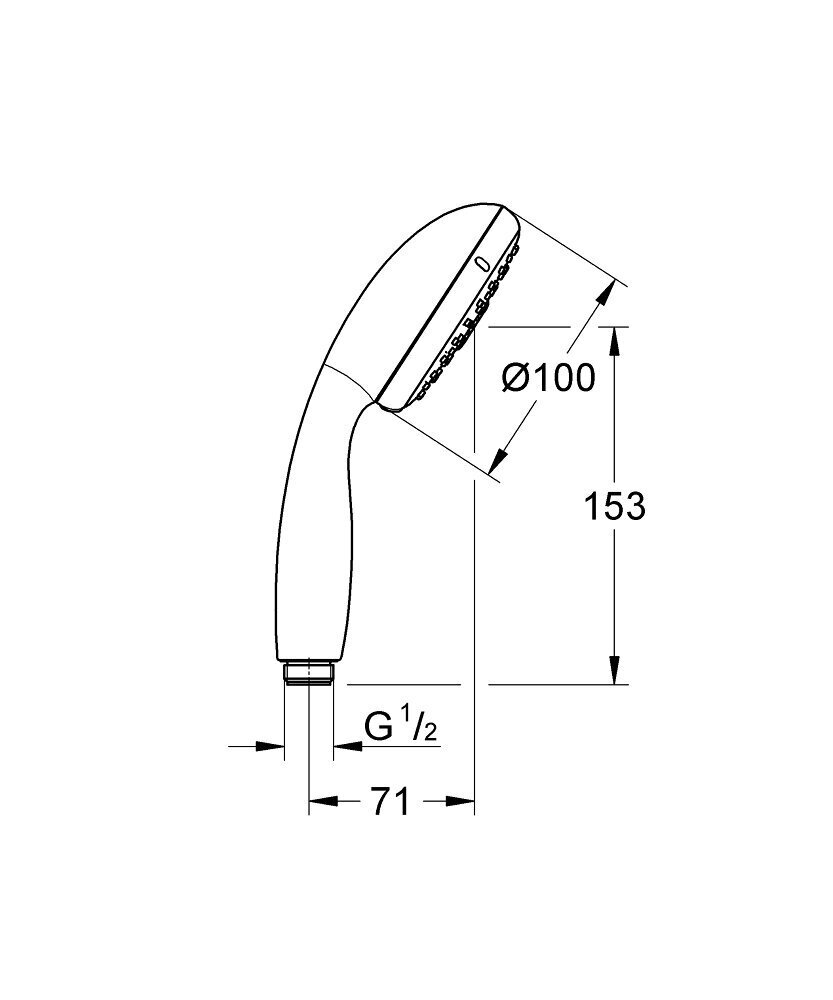 Grohe New Tempesta 100 käsidušš kolme erineva vooluga hind ja info | Segistid ja lisatarvikud | kaup24.ee