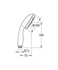 Grohe Tempesta 100 käsidušš цена и информация | Аксессуары для душа, смесителей | kaup24.ee