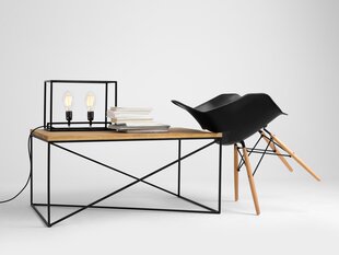 Кофейный столик MEMO SOLID WOOD 80, дерево, черный цена и информация | Журнальные столики | kaup24.ee