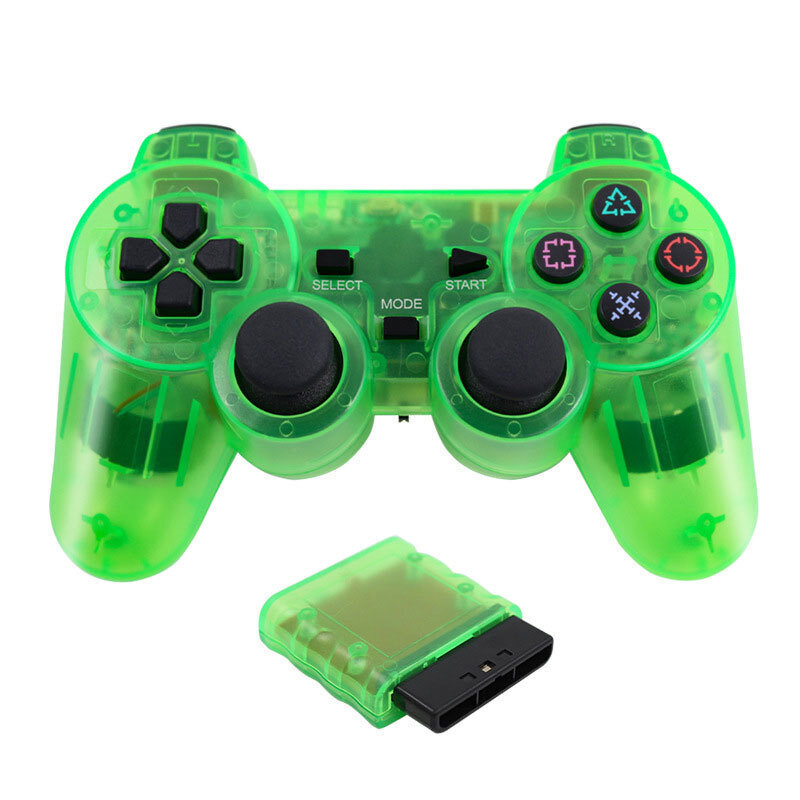 JCD juhtmeta mängupult Sony PS2 konsooli juhtkangile 2.4G Double Vibration Shock Joypad USB PC mängukontroller цена и информация | Regulaatorid | kaup24.ee