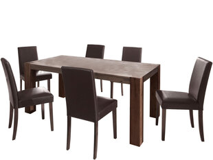 Комплект мебели Notio Living Aisha 180/Liva, коричневый цена и информация | Комплекты мебели для столовой | kaup24.ee