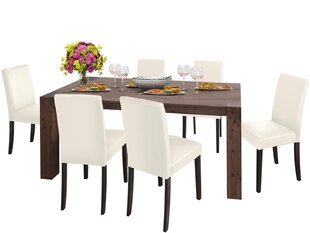 Комплект мебели Notio Living Aisha 180/Liva, коричневый/кремовый цена и информация | Комплекты мебели для столовой | kaup24.ee