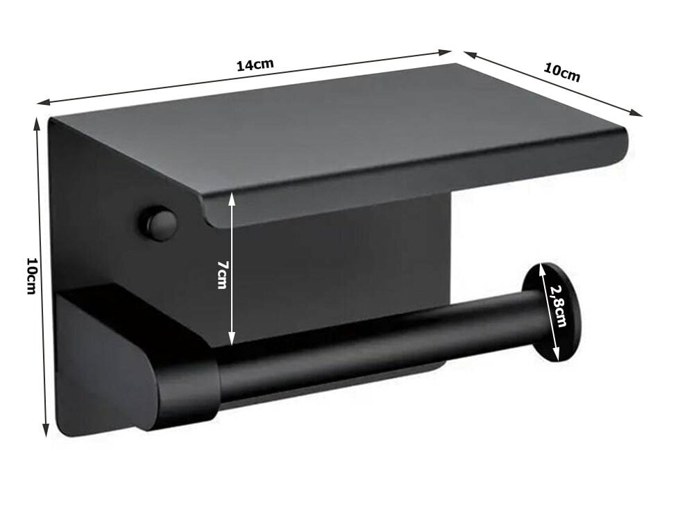 Tualettpaberi hoidja telefoni riiuliga цена и информация | Vannitoa sisustuselemendid ja aksessuaarid | kaup24.ee