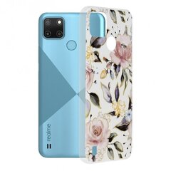 Telefoniümbris Techsuit Marble Series Realme C21Y / C25Y valge hind ja info | Telefonikaaned ja ümbrised | kaup24.ee