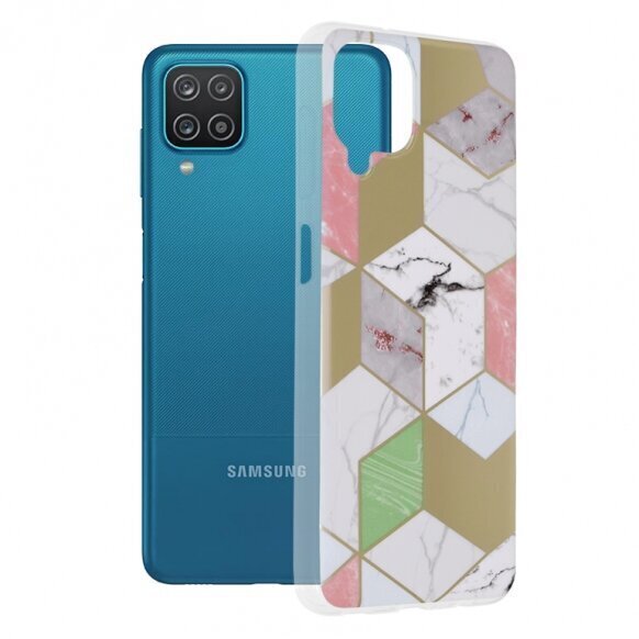 Telefoniümbris Techsuit Marble Series Samsung Galaxy A12 / A12 Nacho lilla hind ja info | Telefoni kaaned, ümbrised | kaup24.ee