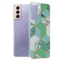 Чехол для телефона Techsuit Marble Series Samsung Galaxy S21 Plus 5G зеленого цвета цена и информация | Чехлы для телефонов | kaup24.ee