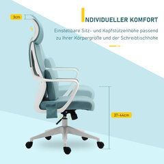 Vinsetto ergonoomiline juhtimistool, reguleeritava kõrgusega, massaažifunktsioon, mängutool, nailon, sinine, 62x60x114-122cm hind ja info | Kontoritoolid | kaup24.ee