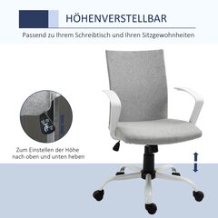 Vinsetto kontoritool Kirjutuslaua tool võrkseljatoega, kiikfunktsiooniga, peatugi, ergonoomiline, 360° pöörlevad rattad, hall, 61x61x89-99cm hind ja info | Kontoritoolid | kaup24.ee