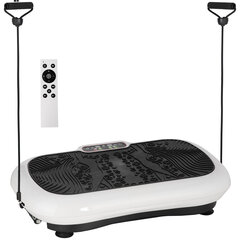 HOMCOM vibratsiooniplaadi jõumasin koos 2 fitnessbändiga, 99 vibratsioonitaset, kuni 120 kg, kogu keha treenimiseks, 200W hind ja info | Treeningkeskused | kaup24.ee