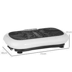 HOMCOM vibratsiooniplaadi jõumasin koos 2 fitnessbändiga, 99 vibratsioonitaset, kuni 120 kg, kogu keha treenimiseks, 200W hind ja info | Treeningkeskused | kaup24.ee