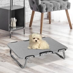 PawHut Dog Lounger Outdoor Foldable dog bed, cat bed, sleeping place, grey, 59x46x15cm цена и информация | Лежаки, домики | kaup24.ee