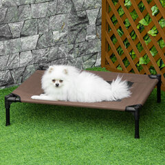 PawHut Outdoor Dog Bed Robust Dog Lounger 600D Oxford Brown 76x61x18cm Собаки и кошки цена и информация | Лежаки, домики | kaup24.ee