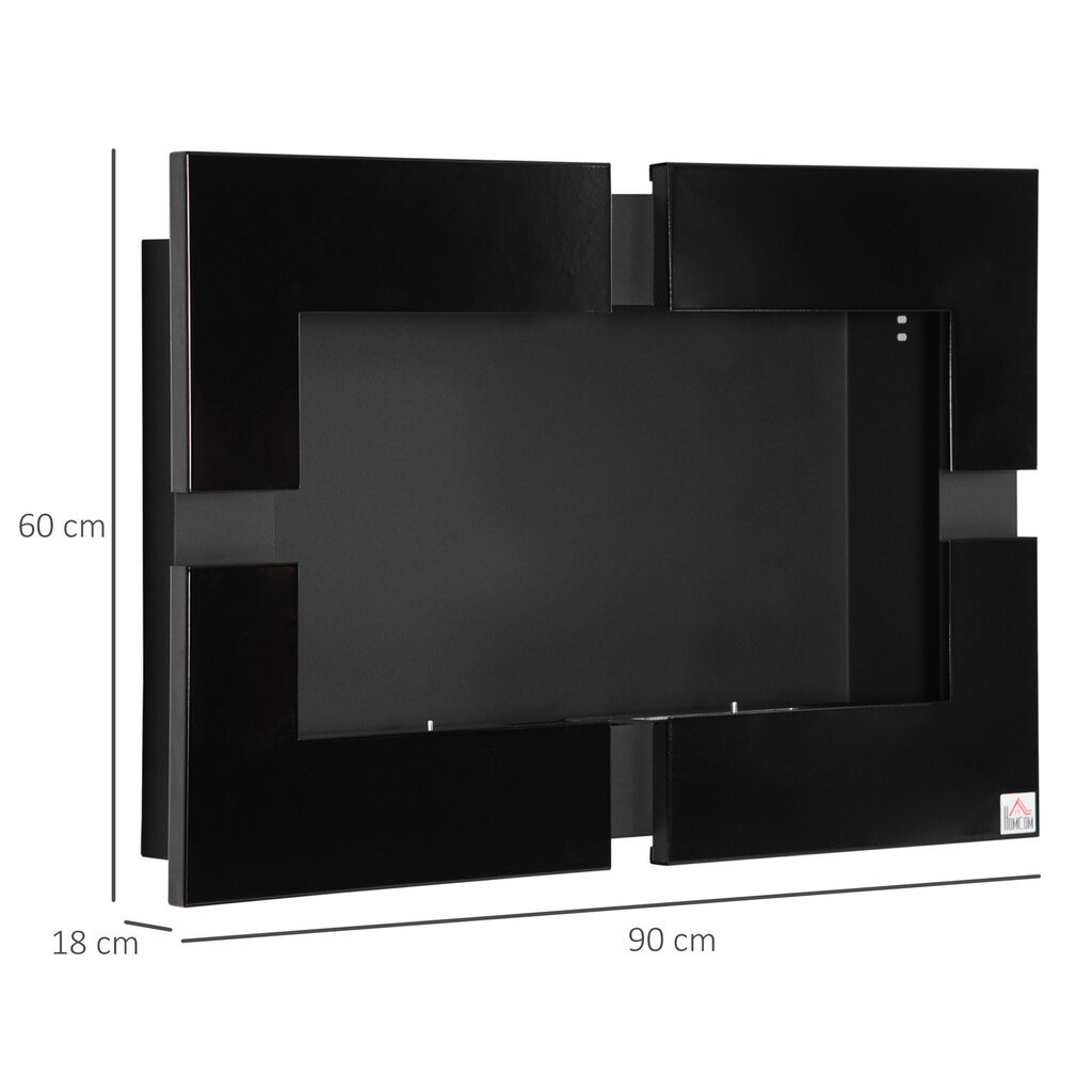 HOMCOM 3L etanoolkamin seinakamin 3h bio etanoolkamin 20-25m² soojuskate koos kustutusabiga siseruumides metallist must 90 x 18 x 60 cm цена и информация | Kaminad | kaup24.ee