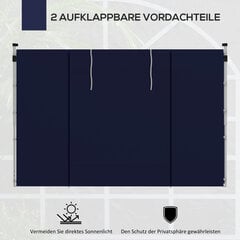 Outsunny 2 külgpaneeli külgseinad 3 x 3/ 3 x 6 m paviljonile, külgpaneelid aknaga, uks, asendusseinad peotelgile, Oxford, sinine hind ja info | Varikatused ja aiapaviljonid | kaup24.ee