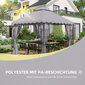 Outsunny asenduskatus u. 3 x 3 m paviljonikatus aeda, asenduskate topeltkatus aiatelgile, aiapaviljon, helehall цена и информация | Varikatused ja aiapaviljonid | kaup24.ee