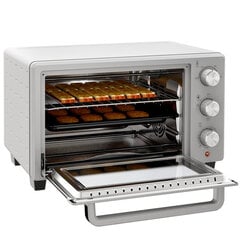 HOMCOM Mini ahi 21L pizzaahi, mini ahi koos küpsetusplaadiga, grillrestiga ja muruplaadiga, 1400W lauaahi 1h taimeriga, ahjuriiuliga, 100-230 ℃, metall, hõbedane hind ja info | Miniahjud, -pliidid | kaup24.ee