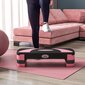 HOMCOM step board aeroobne stepper reguleeritava kõrgusega 3 tasemega (10/15/20 cm) fitness jalgratas siseruumides kuni 150 kg koormusega 80 x 31 x 10-20 cm | Aosom цена и информация | Treeningkeskused | kaup24.ee