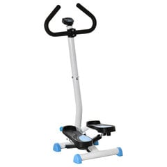 HOMCOM Stepper Fitness Swing Stepper LCD ekraaniga ja käepidemega Kodutreener kuni 100 kg teras ABS sinine 55 x 44 x 108 cm | Aosom hind ja info | Treeningkeskused | kaup24.ee