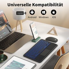 Клавиатура EasyAcc Illuminated Bluetooth Keyboard с сенсорной панелью (QWERTZ) цена и информация | Клавиатуры | kaup24.ee