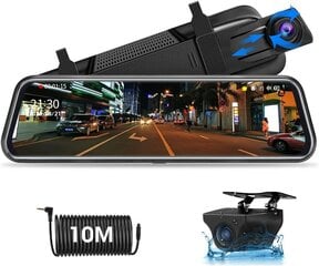 Jansite Mirror Dashcam 10-tolline puutetundlik ekraan Full HD 1080P hind ja info | Parkimisabi süsteemid | kaup24.ee