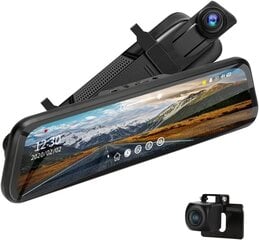 Jansite 10-дюймовое зеркало Dash Cam с комплектом жесткой проводки цена и информация | Системы парковки | kaup24.ee