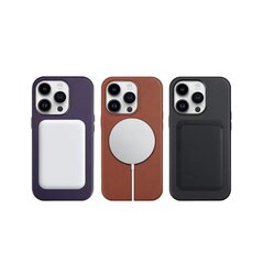 Telefoniümbris Mag Leather Case Apple iPhone 12 Pro Max tumelilla hind ja info | Telefoni kaaned, ümbrised | kaup24.ee