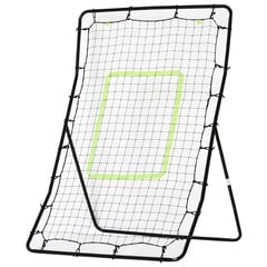 Сетка HOMCOM kickback rebounder goal rebound wall net, сталь+PE, 75x126 см, тренировочное приспособление для футбола, черная цена и информация | Футбольные ворота и сетки | kaup24.ee