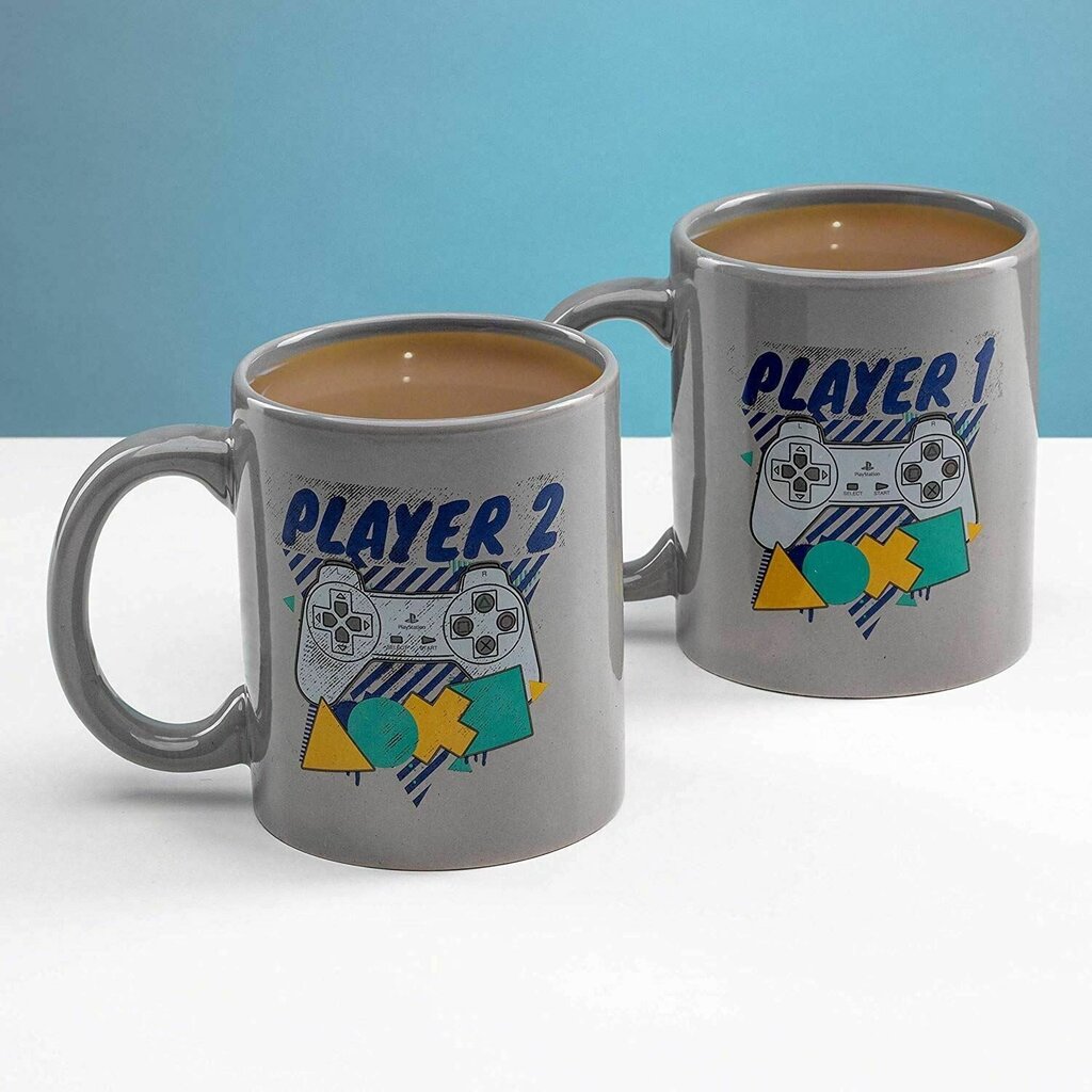 Gift Set: PlayStation Player 1 and Player 2 Mug Set, 300ml цена и информация | Fännitooted mänguritele | kaup24.ee