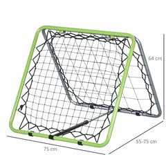 HOMCOM Football Rebounder Kickback Goal Rebound Wall Net for Baseball Basketball Double-sided Rebound Adjustable in 5 levels Metal Green+Black цена и информация | Футбольная форма и другие товары | kaup24.ee