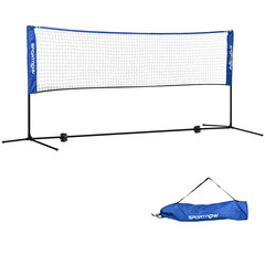 SPORTNOW Badminton Net Set Foldable Tennis Net, 103/120/155H cm Height Adjustable Indoor Outdoor Badminton Net, Volleyball Net Metal Polyester Blue цена и информация | Футбольная форма и другие товары | kaup24.ee