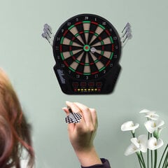 HOMCOM Elektrooniline tikalaud Dartboard tikakomplekt 6 tikaga 24 tikapeaga 27 mängu 243 tabamusvõimalust 16 mängijale mitmevärviline 44 x 51,5 x 3,2 cm hind ja info | Käimiskepid | kaup24.ee