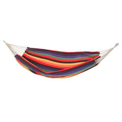 Outsunny Hammock Outdoor puuvillane kandekott kandevõime 150kg Mitmevärviline 290x150cm hind ja info | Võrkkiiged | kaup24.ee