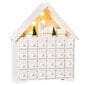 HOMCOM Advendikalender 24 sahtli täitmiseks Jõulukalender LED tuledega 2-in-1 disain jõulukaunistus Valge 39 x 9 x 42 cm hind ja info | Jõulukaunistused | kaup24.ee