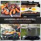 Outsunny gaasigrill, lauagrill BBQ 2 põletiga, kokkupandav lauagrill koos voolikuga, regulaatoriga, matkagrill piknikuks, aed, roostevaba teras + metall, oranž, 46,5 x 33,5 x 17,4 cm hind ja info | Grillid | kaup24.ee