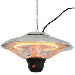 Outsunny laekahju 1500W, LED ja puldiga, terrass, alumiinium, hõbedane, Φ42xH29cm hind ja info | Küttekehad | kaup24.ee