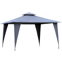 Outsunny gazebo peotelk kahekordne katus 3.45x3.45x2.68m metallist polüester hall hind ja info | Telgid | kaup24.ee