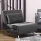 HOMCOM Armchair sleeper kokkupandav tugitool voodi funktsioon ühe diivanipadja külalisvoodi polsterdatud diivan samet tumehall 77x88x83cm цена и информация | Tugitoolid ja tugitoolvoodid | kaup24.ee