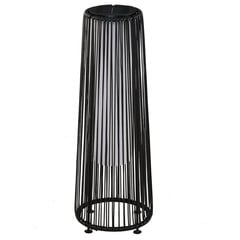 Outsunny Solar Lamp Garden Light Водонепроницаемый садовый светильник с датчиком света, автоматический светодиод, черный, 21,5 x 21,5 x 61 см цена и информация | Уличное освещение | kaup24.ee