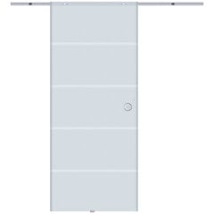 HOMCOM liuguks Ruumiuks Klaasist liuguks, osaliselt satineeritud klaas, 775/900/1025x2050 mm hind ja info | Siseuksed | kaup24.ee