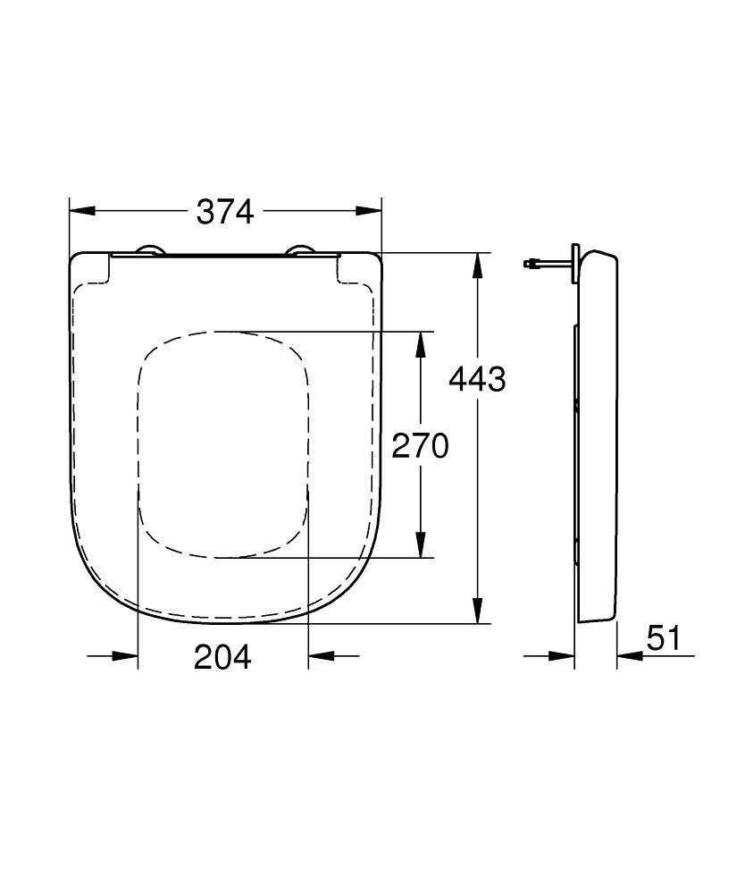 Grohe EuroCeramic prill-laud kaanega, QR/SC, valge цена и информация | WC-poti tarvikud | kaup24.ee