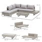 Outsunny Polyrattan Lounge Set 3-osaline kohvilaud Küljelaud Ilmastikukindel Hall + Pruun цена и информация | Aiamööbli komplektid | kaup24.ee