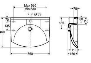 Ifo Sign 7332 valamu, 660x460 mm цена и информация | Раковины | kaup24.ee