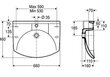 Ifo Sign 7332 valamu, 660x460 mm hind ja info | Kraanikausid, valamud | kaup24.ee