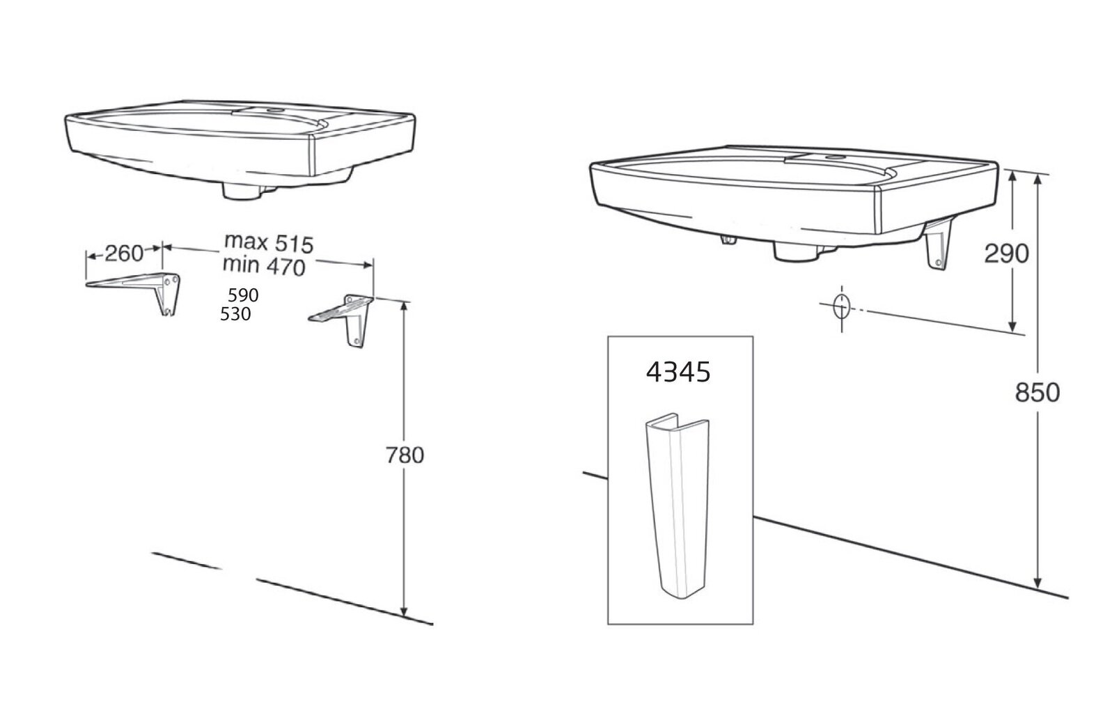 Ifo Sign 7332 valamu, 660x460 mm hind ja info | Kraanikausid, valamud | kaup24.ee